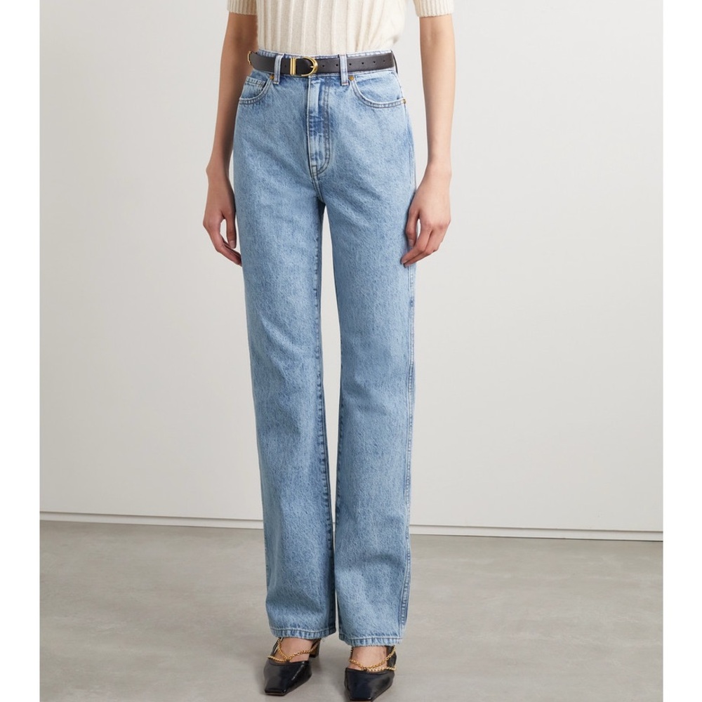 NWT KHAITE DANIELLE HIGH RISE LIGHT JEAN SIZE 28